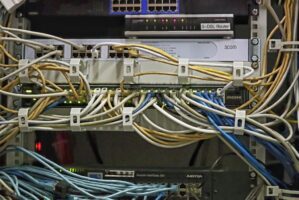 server with ethernet cables