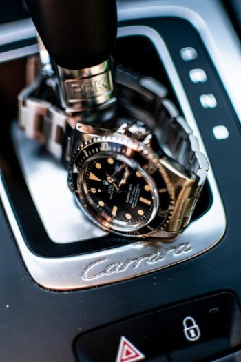 Image of watch and Porsche Carrera brand name