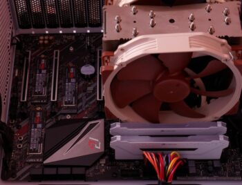 Image of computer cables and fan