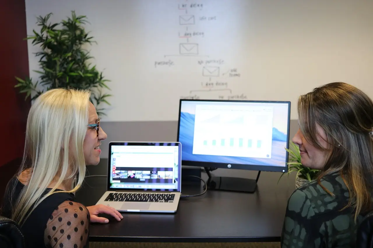 Image oaf two women speaking