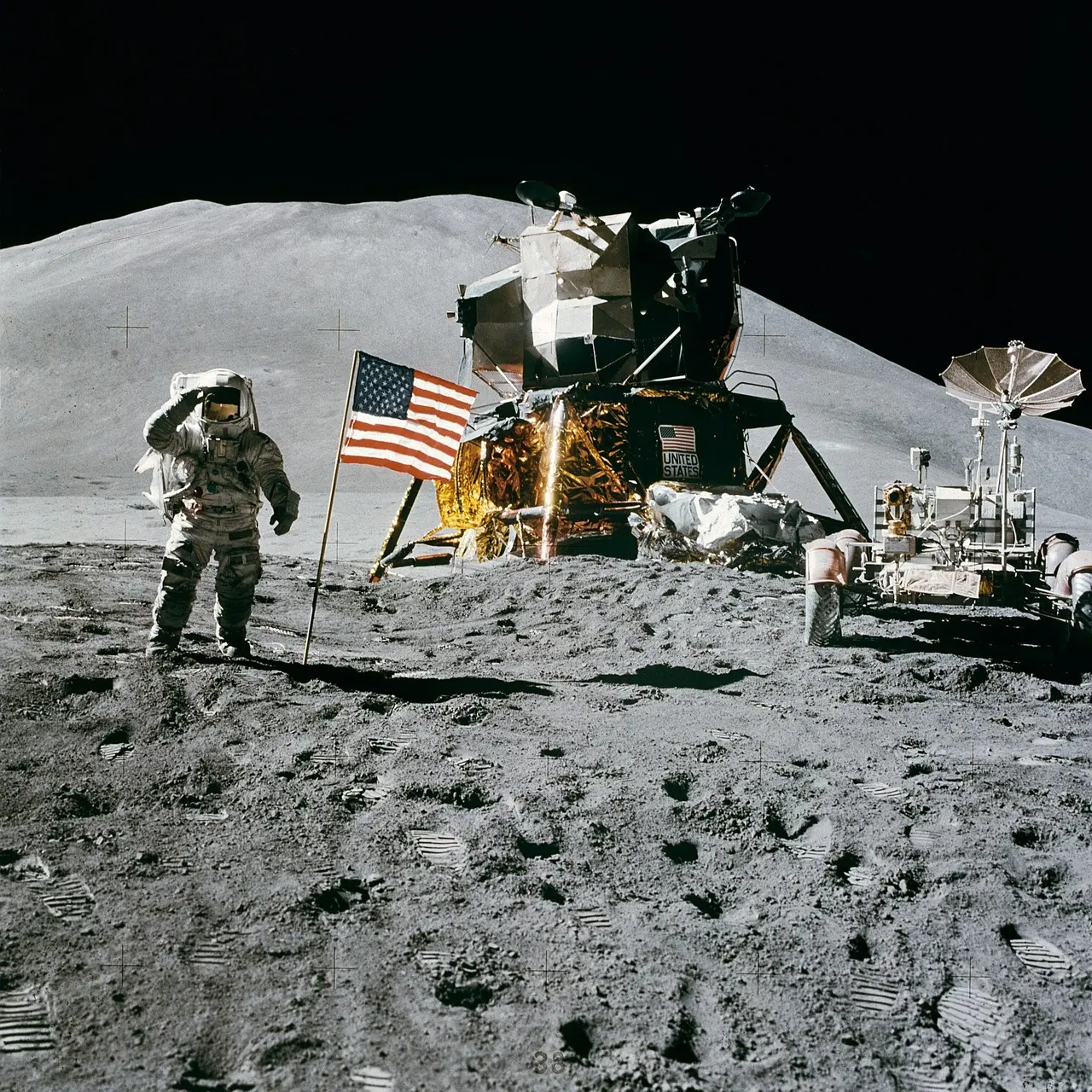 Image of an astronaut on the moon