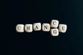 Image showing the word 'chance' and 'change'