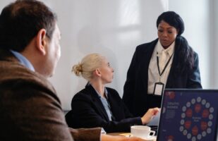 Group of colleagues in a meeting