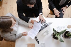 People having a meeting