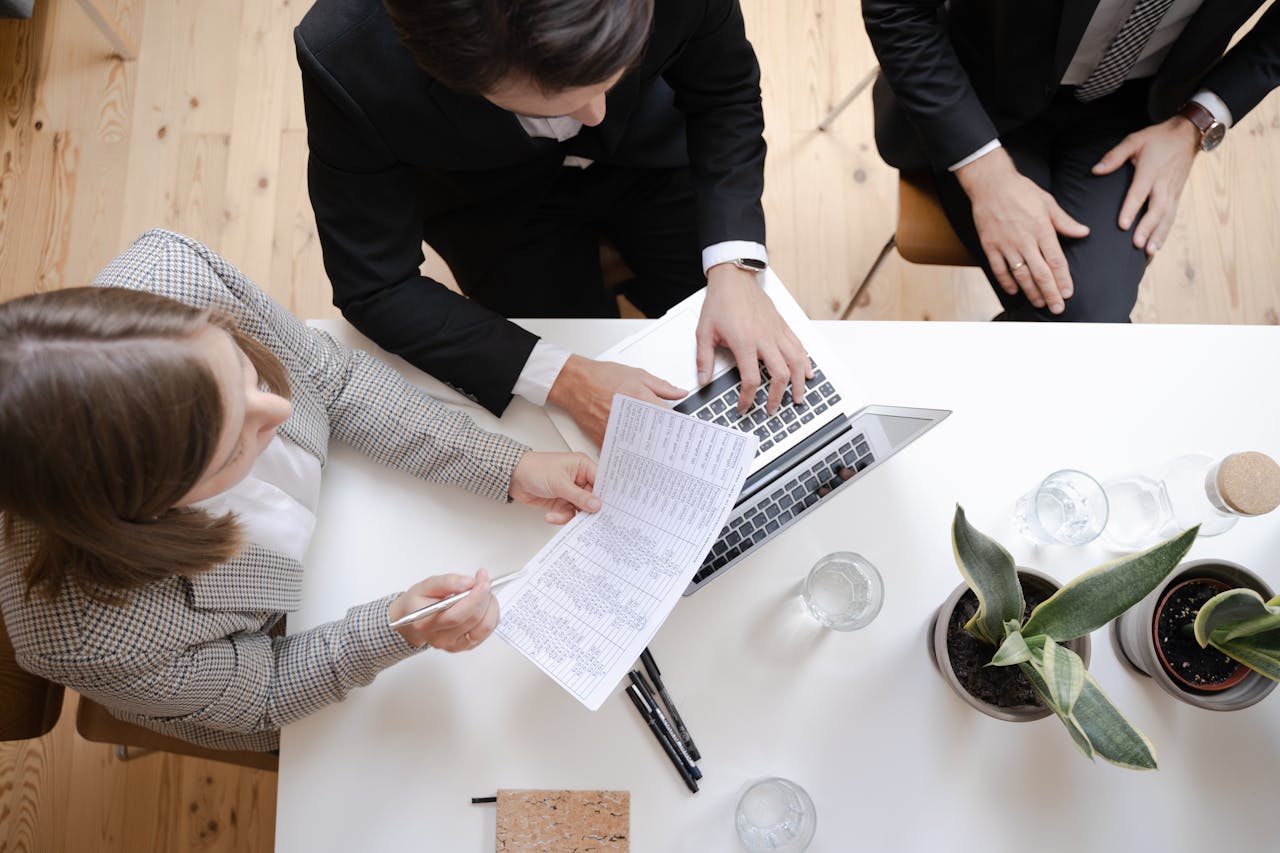 People having a meeting