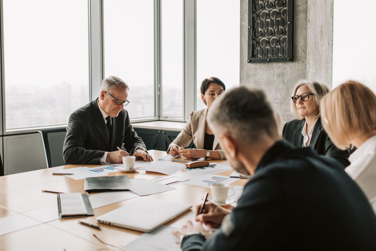 People in a business meeting